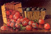 Prentice, Levi Wells Baskets of Plums on a Tabletop oil